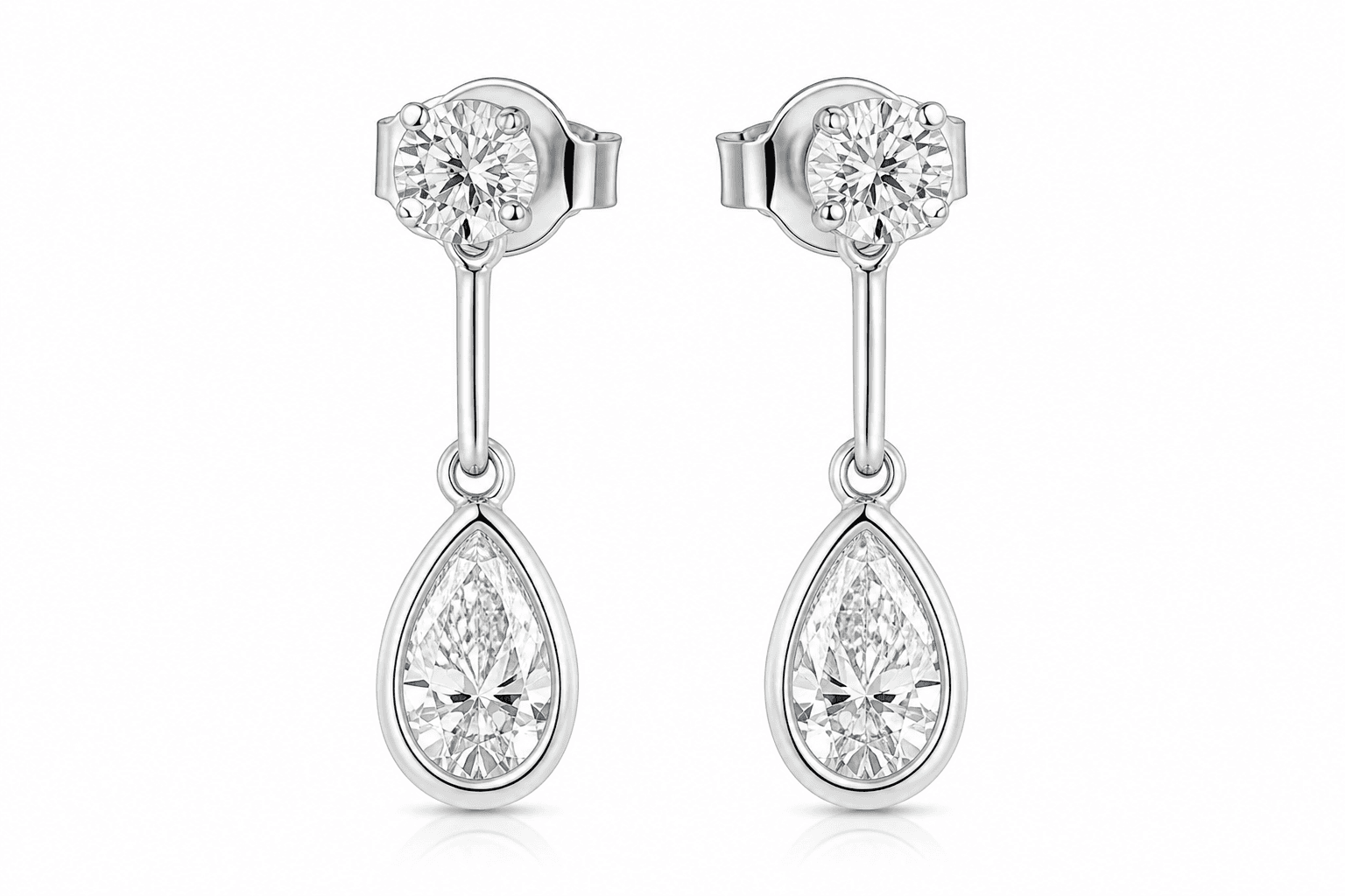 Drop earrings, rendered in Aurevia