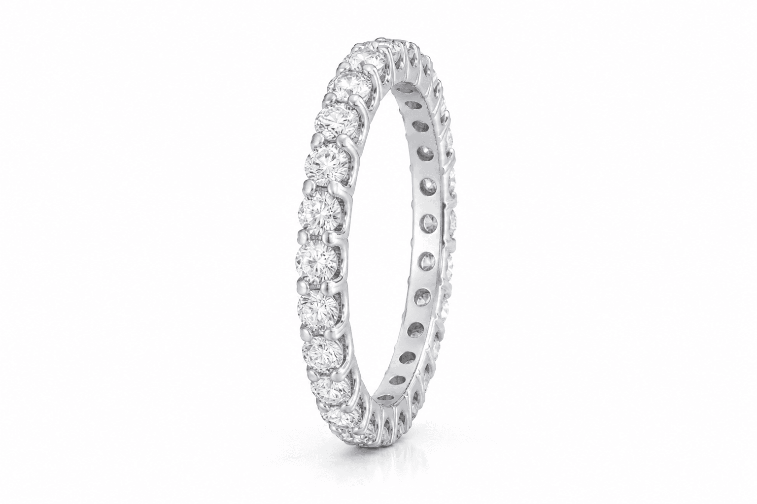Pavé eternity band, rendered in Aurevia